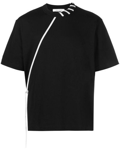 Craig Green Camiseta con encaje en contraste - Negro