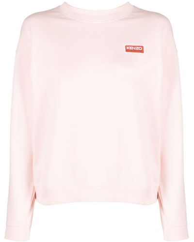 KENZO Sweater Met Geborduurd Logo - Roze