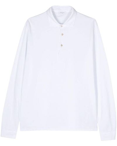 Boglioli Cotton Jersey Polo Shirt - White