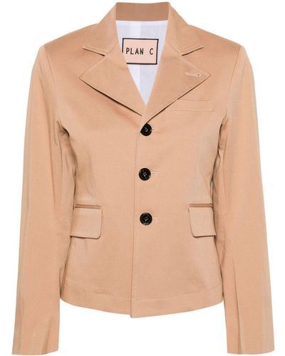 Plan C Blazer monopetto - Neutro