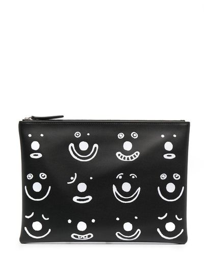 10 Corso Como Smile Zipped Clutch Bag - Black