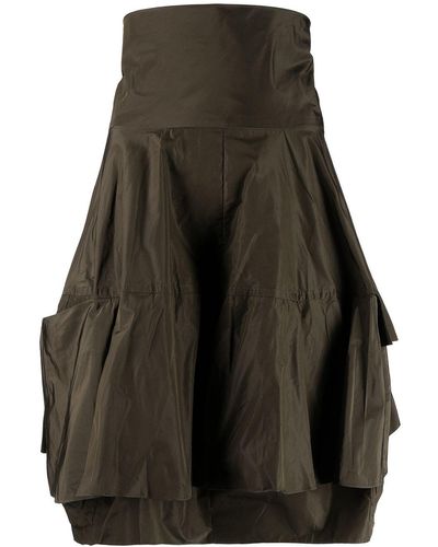 Litkovskaya High-waisted Patch-pockets Skirt - Green