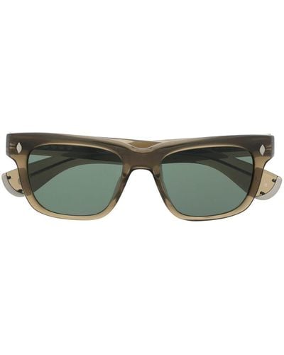 Garrett Leight Gafas de sol con montura rectangular - Verde