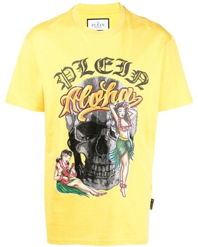 Philipp Plein Hawaii Short-sleeve T-shirt - Yellow