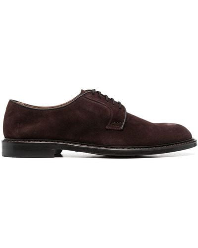 Doucal's Lace-up Suede Derby Shoes - Brown