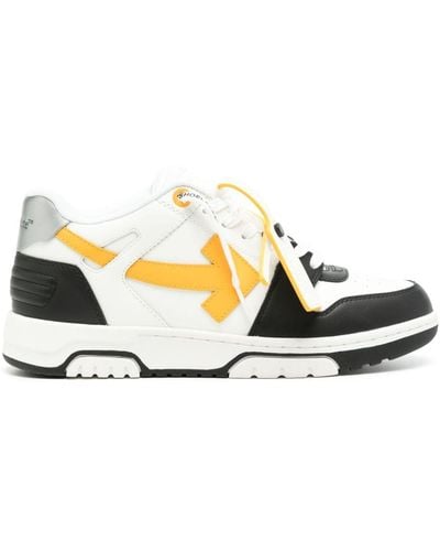 Off-White c/o Virgil Abloh Out Of Office leather sneakers - Metallizzato