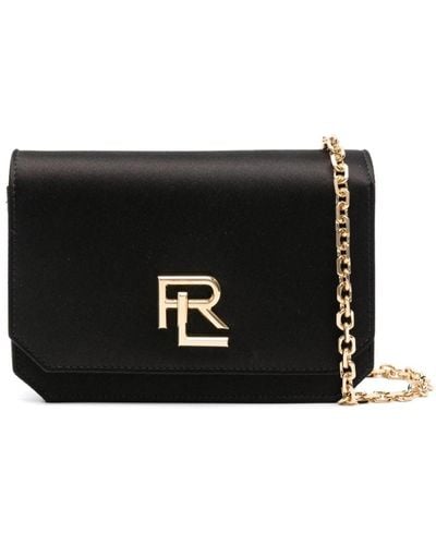 Ralph Lauren Collection Rl 888 Leather Crossbody Bag - Black