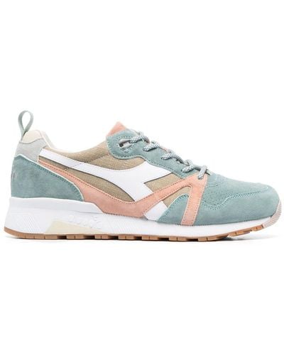 Diadora Panelled Low-top Trainers - Blue