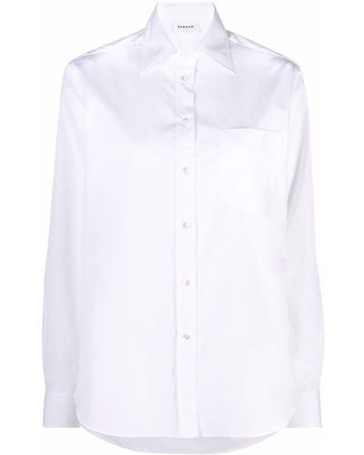 P.A.R.O.S.H. Chest-pocket Cotton Shirt - White