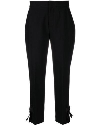 Kate Spade Bow-detail Cropped Trousers - Black