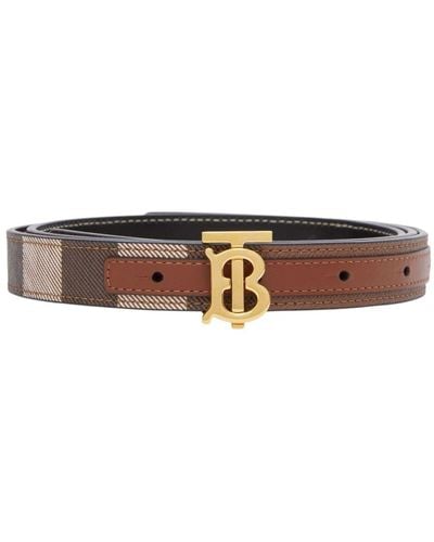 Burberry Reversible Exaggerated Check Belt - Brown