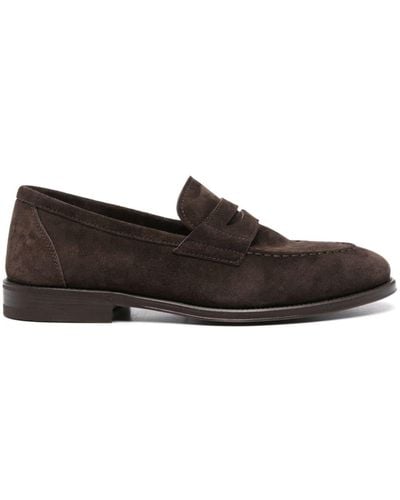Henderson Penny-slot Suede Loafers - Brown