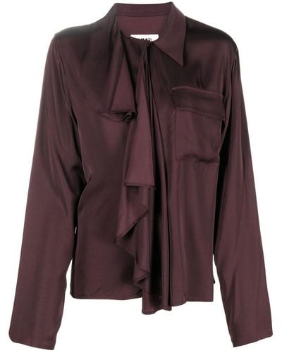 MM6 by Maison Martin Margiela Blouse Met Ruches - Rood