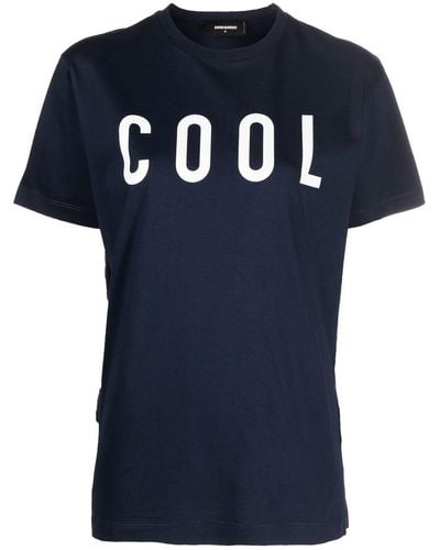 DSquared² T-shirt Cool à logo imprimé - Bleu