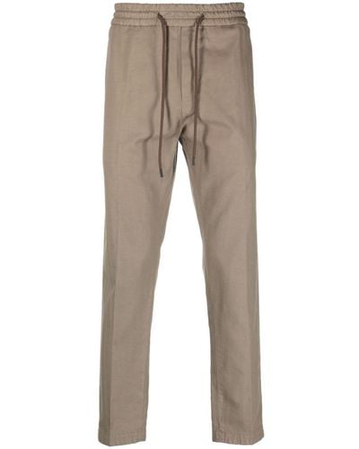 Dondup Cropped Cotton-blend Trousers - Natural