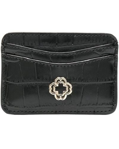 Maje Clover-plaque Leather Cardholder - Black