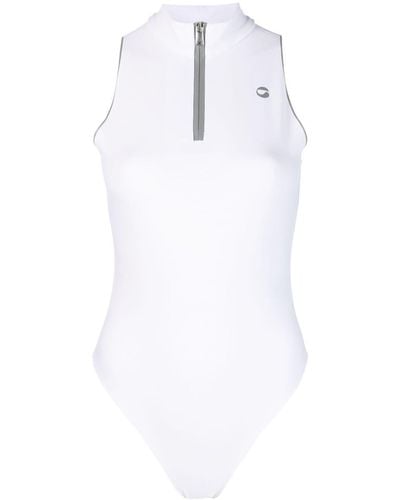 Coperni Zip-up Sleeveless Bodysuit - White