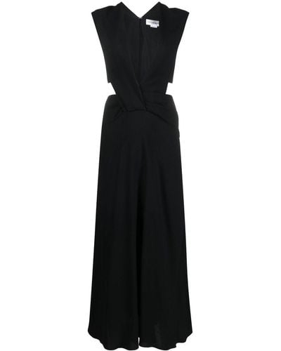 Victoria Beckham Twist Wrap カットアウト ドレス - ブラック