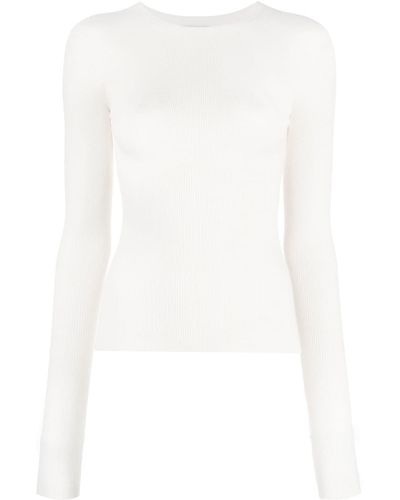 Lanvin Extra-long Sleeve Slit Jumper - White
