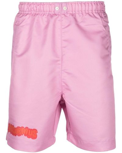 Jacquemus Le Short De Bain Gros Grain Swim Shorts - Pink