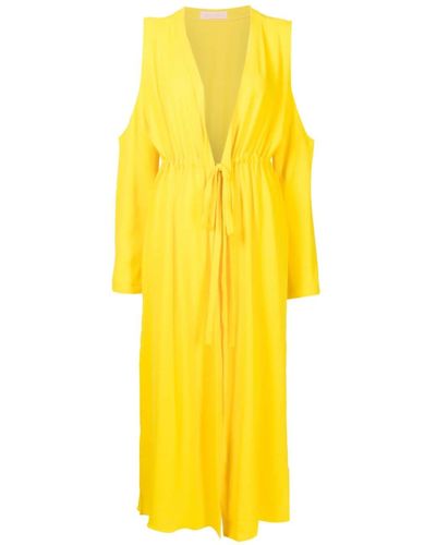 Olympiah Jussi Cut-ou Beach Dress - Yellow