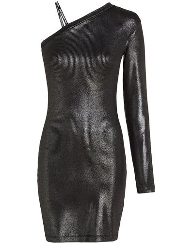 Karl Lagerfeld Robe courte à une épaule - Noir
