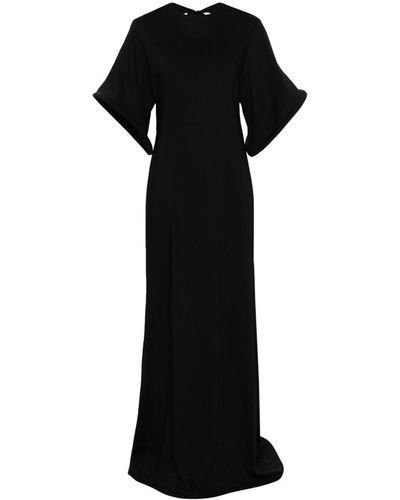 Atu Body Couture Bell-sleeve Open-back Maxi Dress - Black