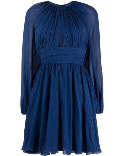 Giambattista Valli Cut-out Chiffon Minidress - Blue