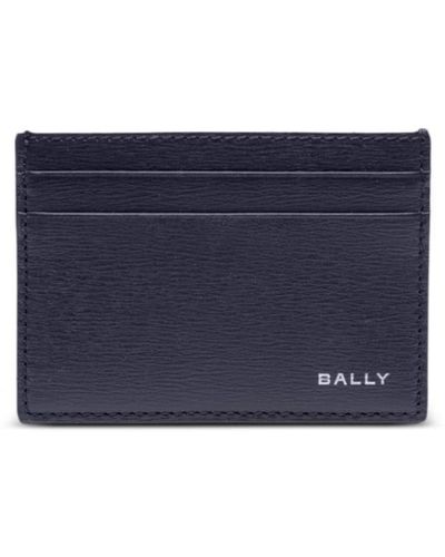 Bally Logo-stamp Leather Cardholder - Blue