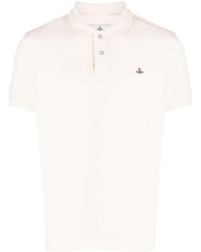 Vivienne Westwood Polo con bordado Orb - Blanco