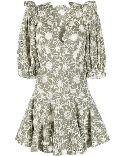Sandro Mini-jurk Met Bloemenprint - Groen