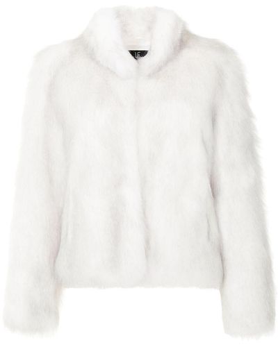 Unreal Fur Fur Delish High-neck Jacket - White