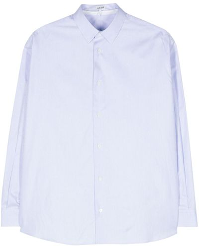 Loewe Camisa a rayas con doble capa - Blanco