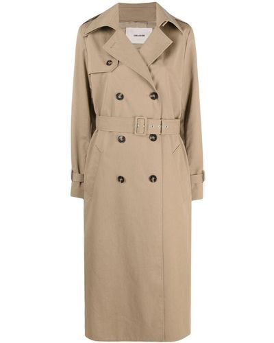 Zadig & Voltaire La Parisienne Double-breasted Trench Coat - Natural