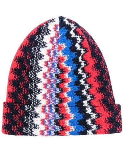Missoni Zigzag-weave Wool Beanie - Red