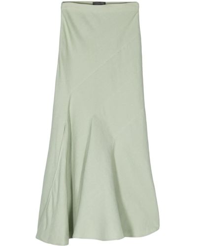 Lorena Antoniazzi Godet Linen-blend Maxi Skirt - Green