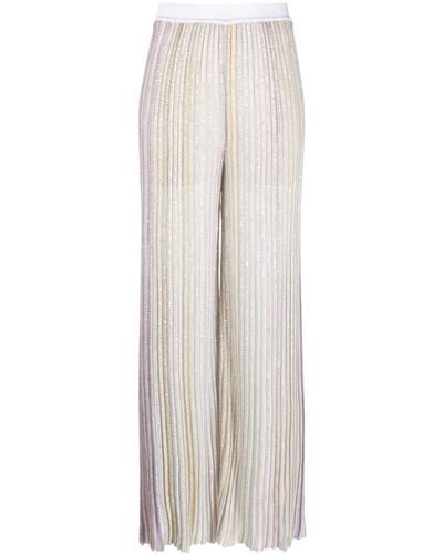 Missoni Pantalones anchos con lentejuelas - Blanco