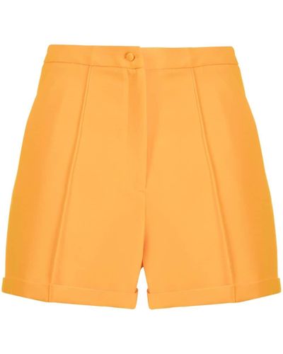 Gemy Maalouf Shorts de vestir de talle medio - Naranja