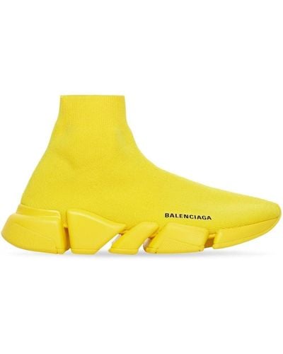 Balenciaga Speed 2.0 Recycled-knit Sneakers - Yellow