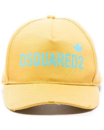 DSquared² Cappello da baseball con stampa - Giallo