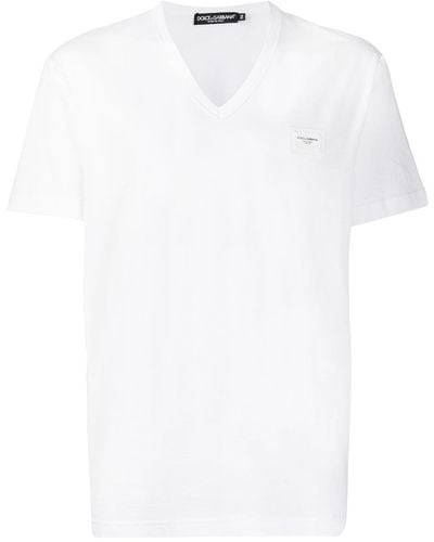 Dolce & Gabbana Klassisches T-Shirt - Weiß