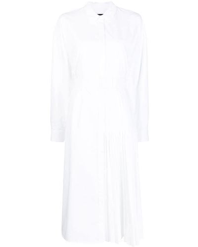 Juun.J Hemdkleid mit Taillengürtel - Weiß
