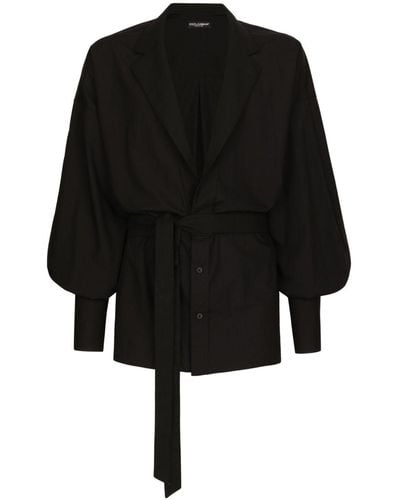 Dolce & Gabbana Camicia con maniche a palloncino - Nero