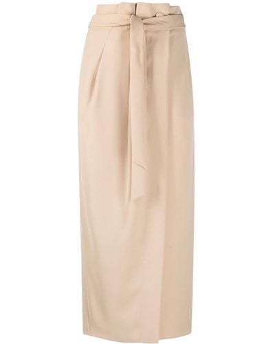 Emporio Armani Sash-belt Wrap Skirt - Natural