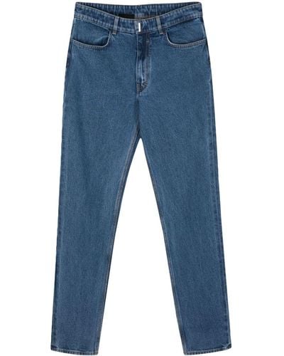 Givenchy Logo-plaque Slim-fit Jeans - Blue