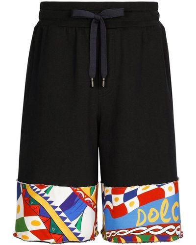 Dolce & Gabbana Abstract-pattern Bermuda Shorts - Black
