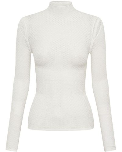 Dion Lee Long-sleeve Cut-out Top - White