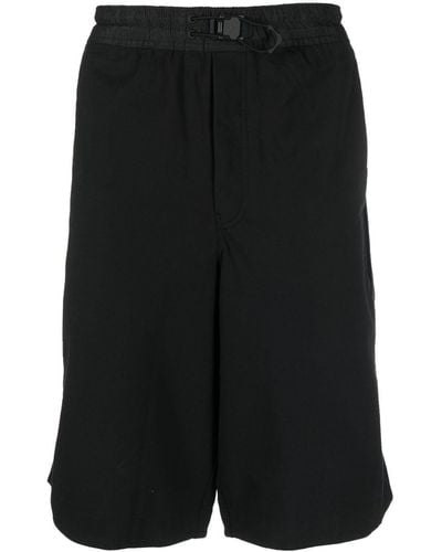 Y-3 Nylon Cotton Shorts - Black