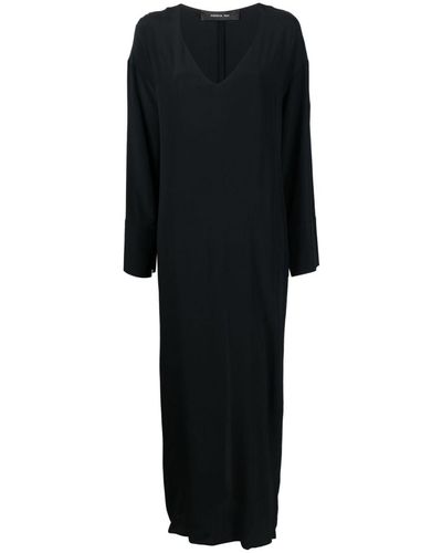 FEDERICA TOSI Long V-neck Dress - Black