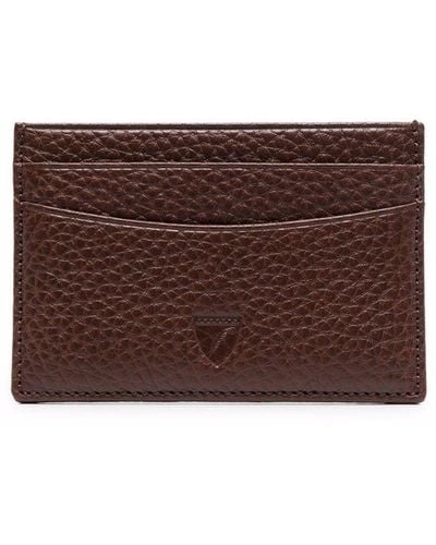 Aspinal of London Grained Leather Cardholder - Brown
